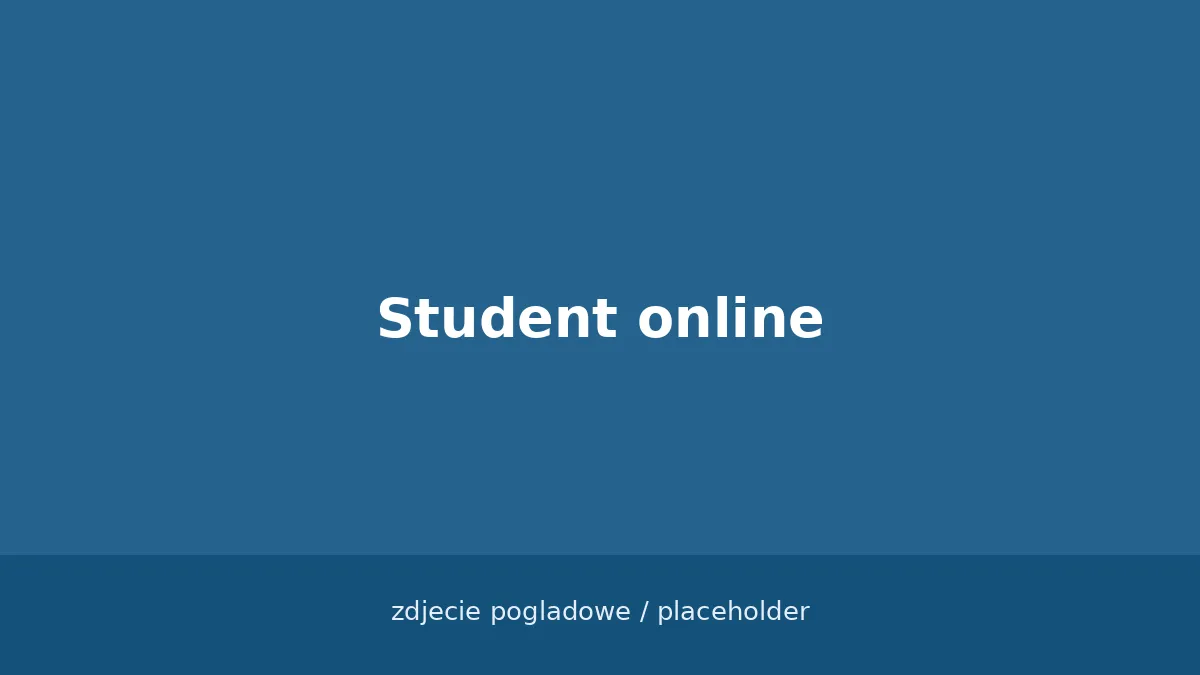 Student dorabiający online między zajęciami